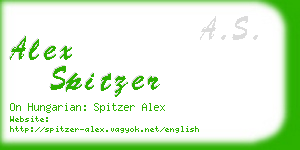 alex spitzer business card